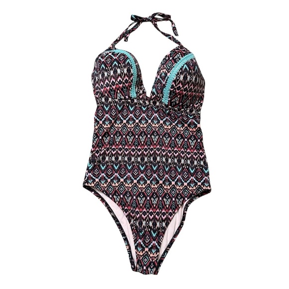 Shade & Shore 38D Aztec Print One Piece - Picture 1 of 6